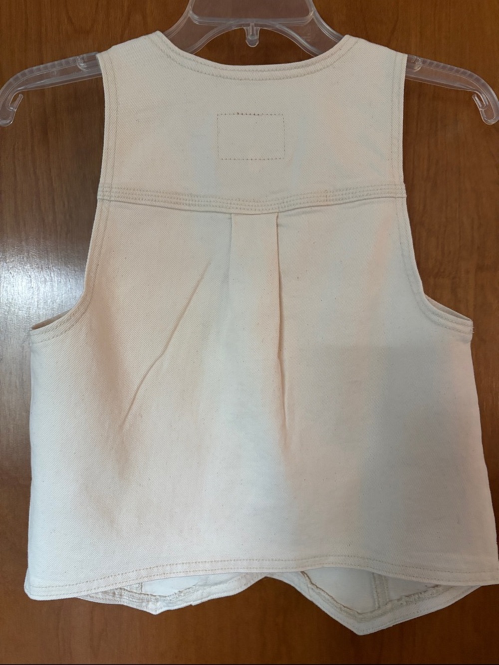 Signature by Levi Strauss Cream Cotton Button Vest - Picture 4 of 6